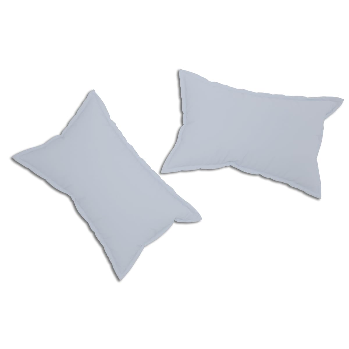 Living Leisure 600 Thread Count Cotton Satin Flat Bedsheet Set with 2 Pillowcases, White, Queen