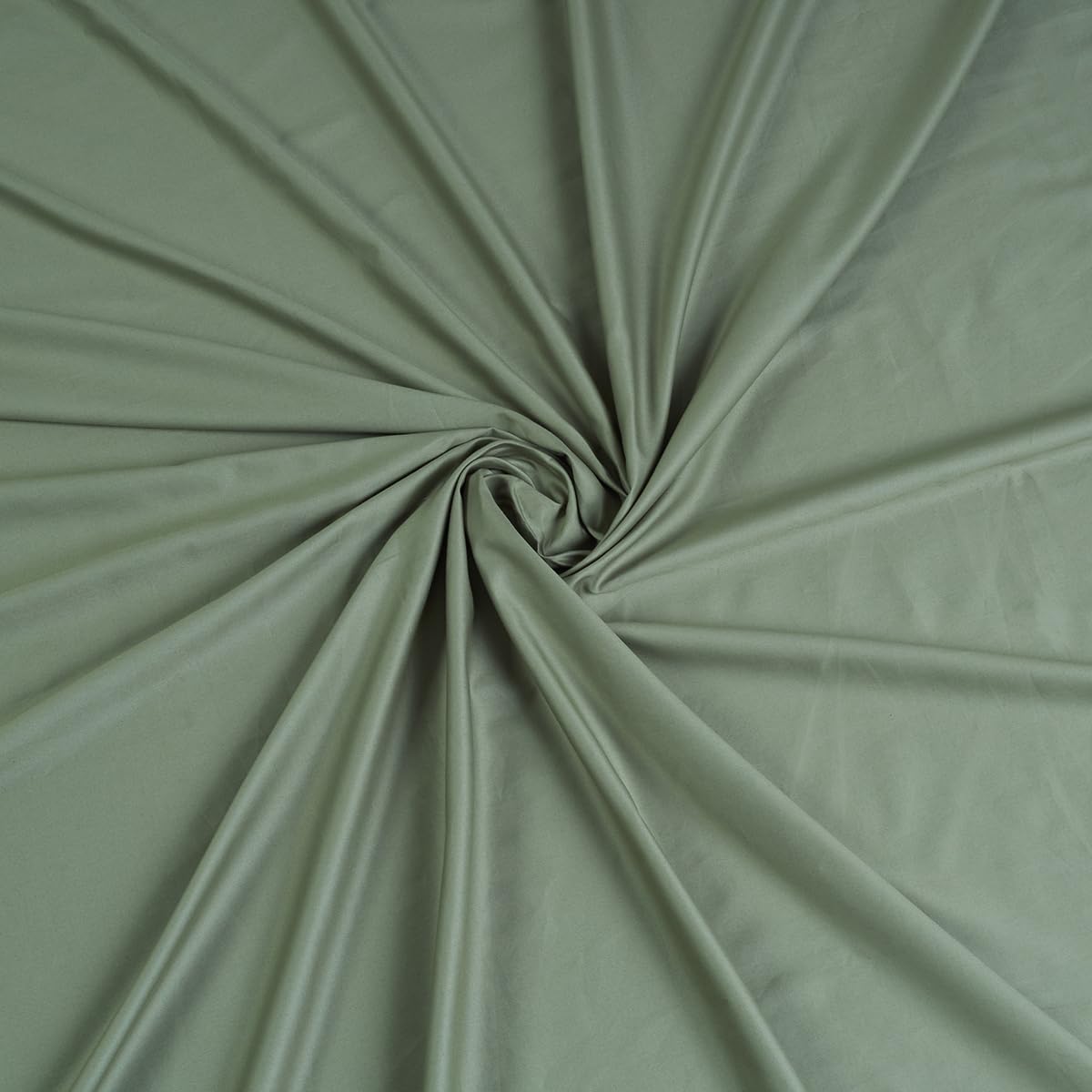 Living Leisure 600 Thread Count Cotton Satin Flat Bedsheet Set with 2 Pillowcases, Green ,King